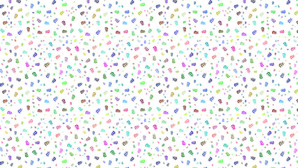 Seamless Confetti Pattern With Tiny Multicolor Leaf Shapes