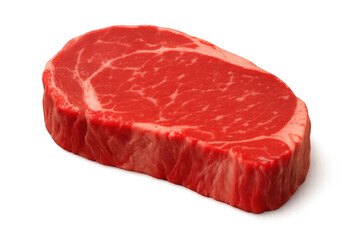Fototapeta premium Raw prime beef steak, fresh uncooked sirloin meat for grilling or cooking, transparent background