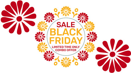 Modern and elegant Black Friday Sale banner graphic on black background, suitable for advertising and social media
