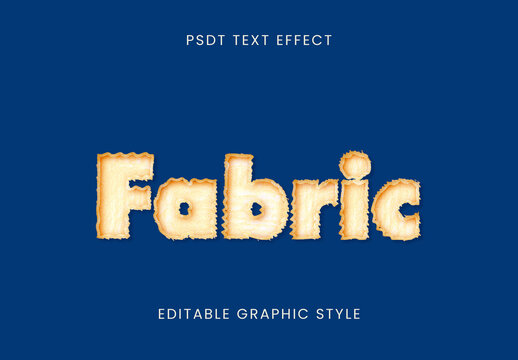 Beige And Yellow Stitch Embroidery Text Effect Fabric Font