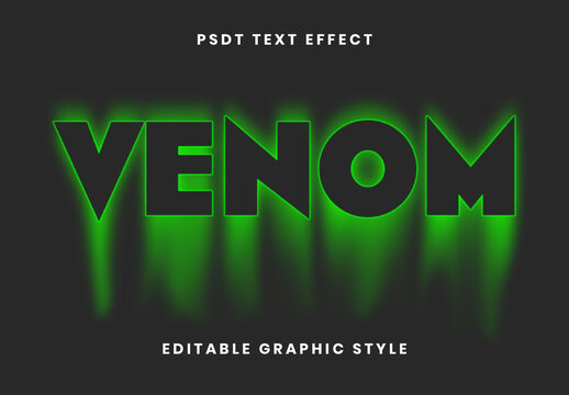 Colorful Disintegrating Text Effect Toxic Glowing Font