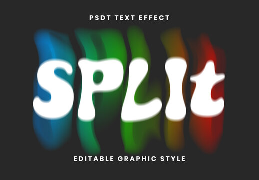 Colorful Disintegrating Text Effect Groovy Distortion Font
