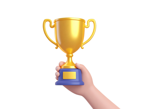 Firefly_3d minimal target achievement concept. mission complete. goal accomplishment. dartboa - Firefly_3d minimal winner cup. Achievement award, Trophy cup. Champion trophy, shiny golden - Powered by Adobe