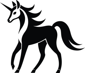black horse vector illustration