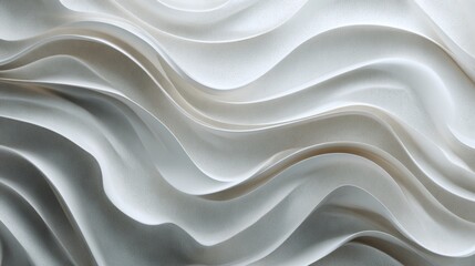Obraz premium Sculptural White Plaster Texture with Waves and Tones for Artistic Backgrounds and Interior Design Elements