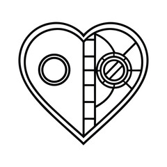 heart with arrow  symbol sign vector shield illustration logo design