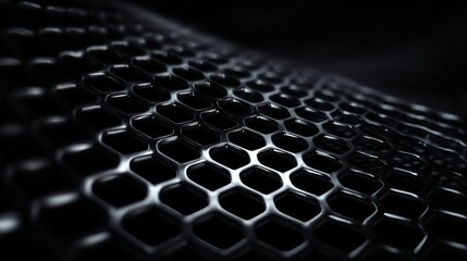 Fototapeta premium Metallic Mesh Pattern with Neon Reflections in a Futuristic Minimalistic Style for Artistic and Design Projects