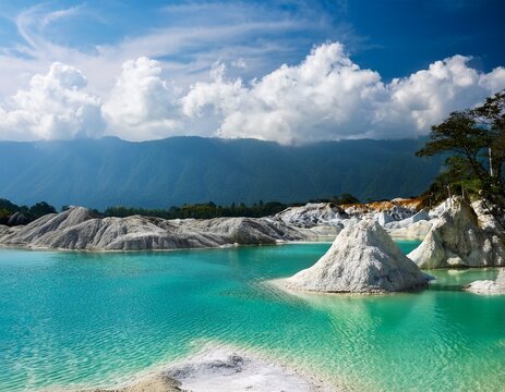 the stunning scenery of lake kaolin in belitung