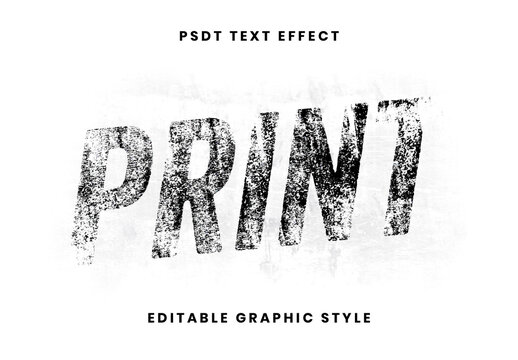 Distressed Print Text Effect