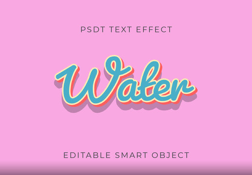 Colorful Summer Camp Text Effect Script 3D Retro Font