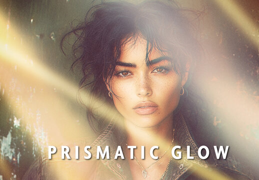 Golden And Brown Prismatic Photo Effect