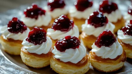 Fruit-topped pastries