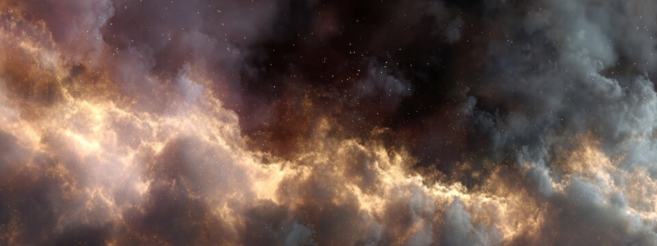 Moody Nebula with Subtle Gradient and Light Texture Creating a Dreamy Cloud Effect in Space