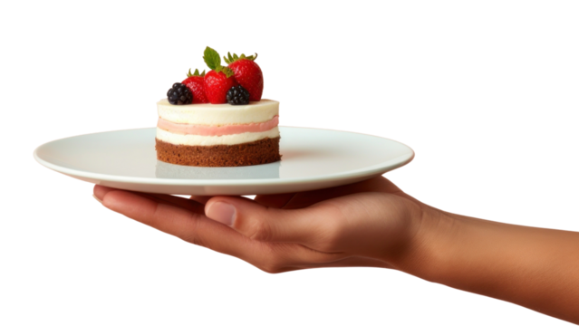 PNG Dessert strawberry holding fruit. - Powered by Adobe