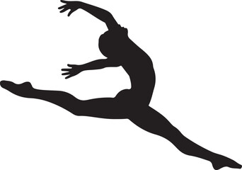 Fototapeta premium Clean vector illustration of a dynamic dancer in motion