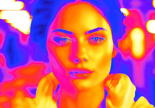Yellow And Pink Solarized Photo Effect