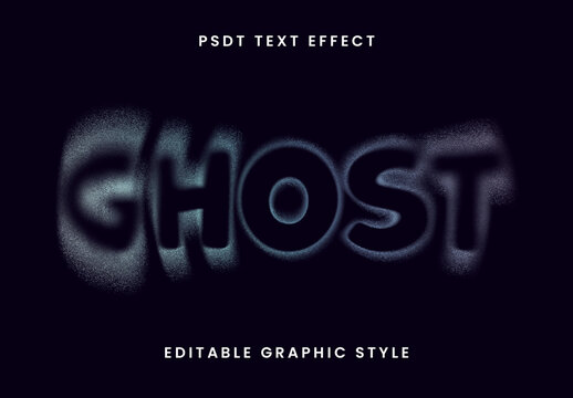 Black And White Smoky Blur Text Effect Ghost Horror Font