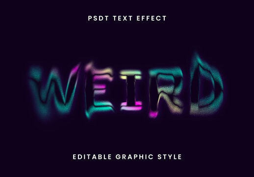 Colorful Psychedelic Blur Text Effect Abstract Distorted Font