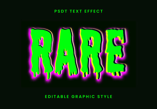 Green And Pink Toxic Dripping Text Effect Horror Slime Font