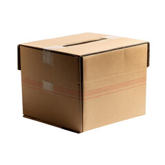 Returnable packaging box with reseal strip for eco-friendly shipping solutions clean office environment studio view