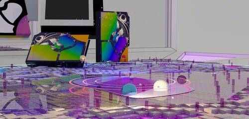 Aesthetic aesthetology aesthereal 3D render concept abstract books story fantasy