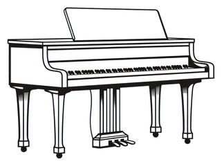 PNG Piano keyboard line
