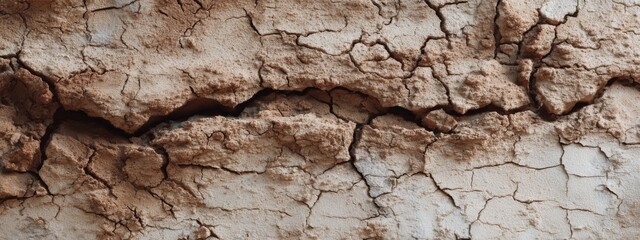 Fototapeta premium Natural Clay Surface Texture with Earthy Cracks and Detail for Miniature Applications or Artistic Creations