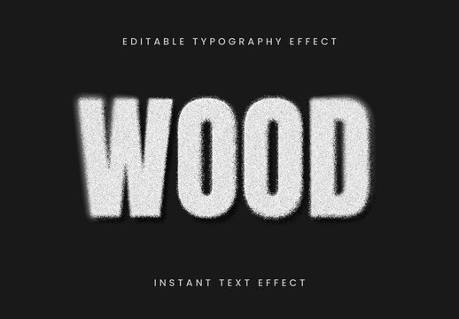 White Grain Text Effect Dusty Rough Font