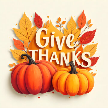 Thanksgiving wishing banner filled with pure warmthness and happiness 