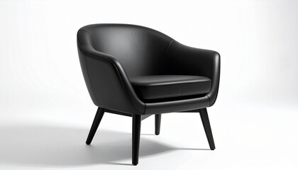 black leather chair
