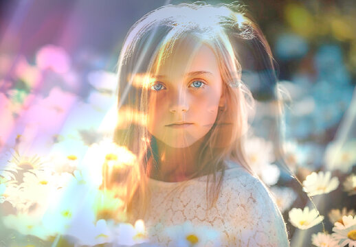 Pink And Blue Prism Photo Effect
