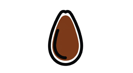 Watermelon seeds outline icon vector