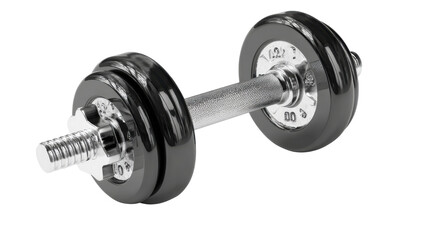 Naklejka premium Single Dumbbell Isolated on White Background