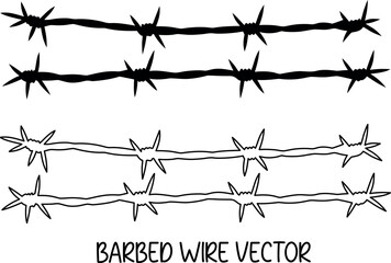 barbed wire silhouette vector, barbed wire line art, barbed wire outline