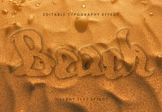 Brown Sand Distortion Text Effect Realistic Desert Font
