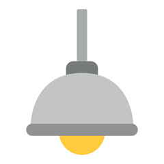 Hanging Lamp Icon Vector – Modern Ceiling Light Symbol