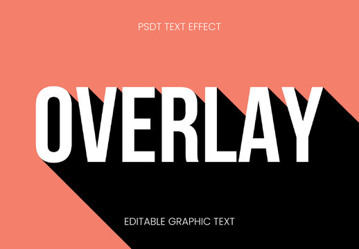 White And Black Long Shadow Layered Text Effect Bold Shadowed Font