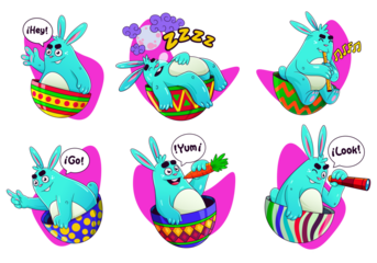 Easter Bunny & Egg Collection – EPS, AI, JPG for Festive Design