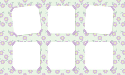 Cute notepad and memo pad poster background