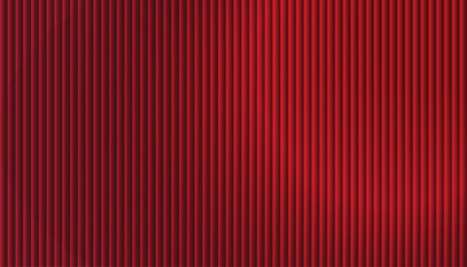 Abstract red vertical stripes background with soft gradient and ribbed 3D texture; modern minimal backdrop for banners, wallpapers, web headers, theater curtain look luxury designs