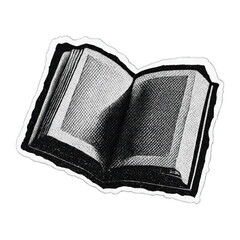 Plakat PNG Vintage open book illustration