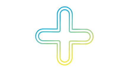 Obraz premium Plus sign outline icon vector