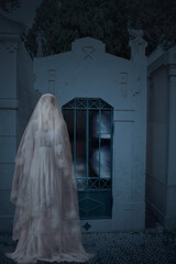 Bride ghost from an old cemetery