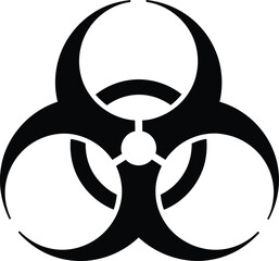biohazard icon Vector illustration silhouette 
