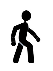 Walking man sign | isolated on white background Man | flat png icon People symbol | PNG 