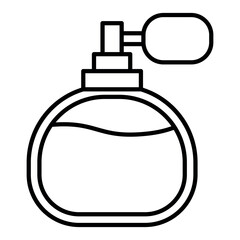 Perfume Bottle Icon – Elegant Fragrance Symbol in Flat Design