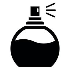 Perfume Bottle Icon – Elegant Fragrance Symbol in Flat Design