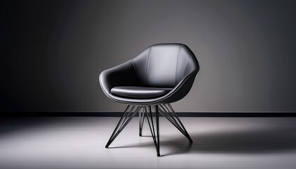 a simple modern chair with a sleek design and clean lines