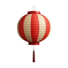Obraz premium PNG Red striped paper lantern