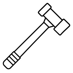 Hammer Isolated Outline Vector Icon Minimalist Tool Design for Construction and DIY Projects